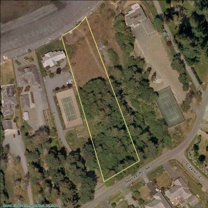 Aerial view of one of the many choice building lots in the area.
