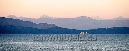 Photo of cruise ship near Parksville, BC