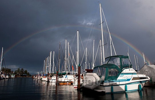 Photo of New Year’s Rainbow At Beachcomber Marina